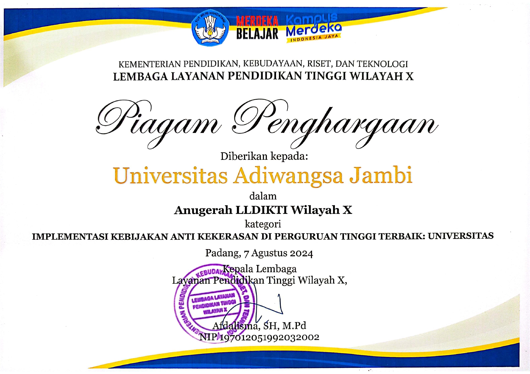 Implementasi Kebijakan Anti Kekerasan